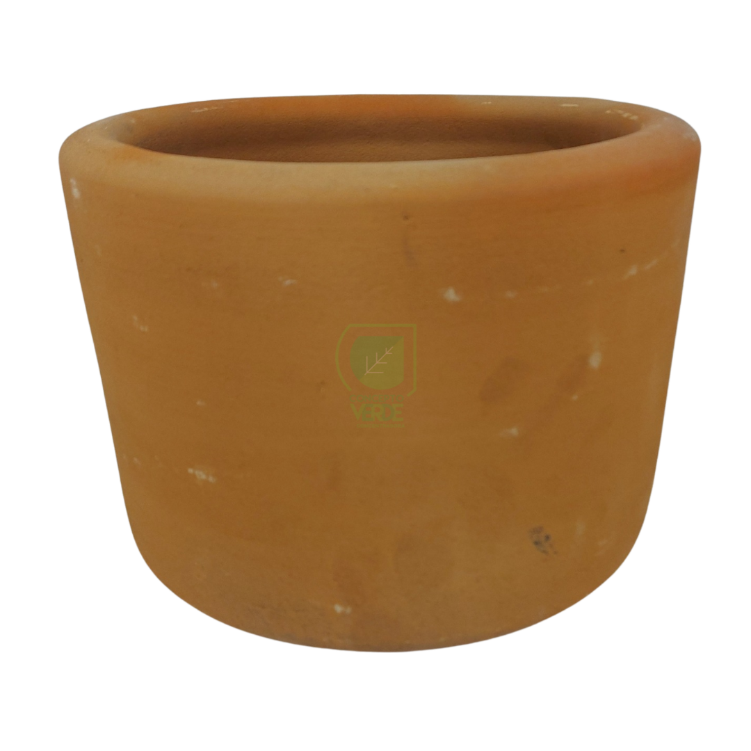 Cilindro De Barro Con Base 30x24cm