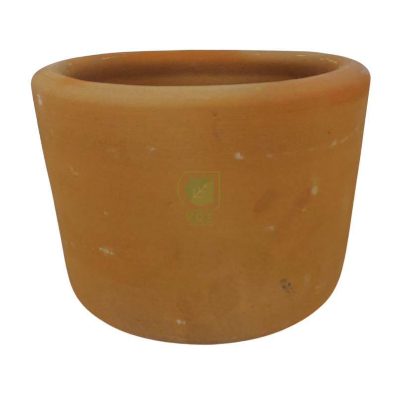 Cilindro De Barro Con Base 30x24cm
