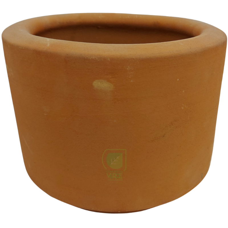 Cilindro De Barro Con Base 24x19cm