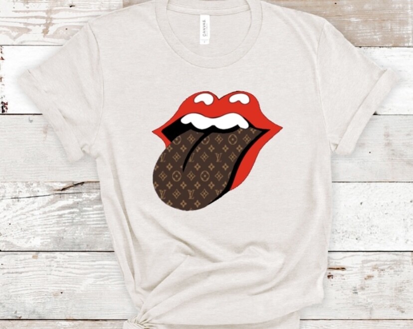 Designer Inspired LV Tongue T-Shirt