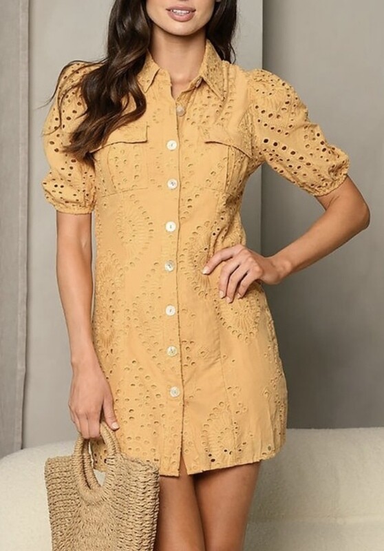 Camel Lace Dress