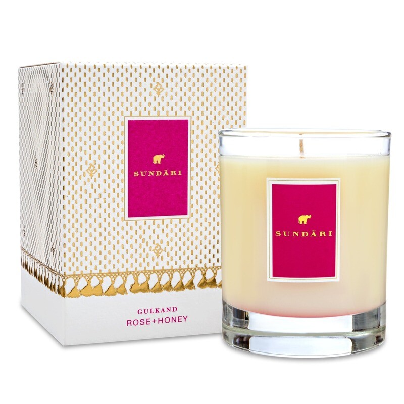Bougie parfumée GULKAND - Rose &amp; Miel - 45 h