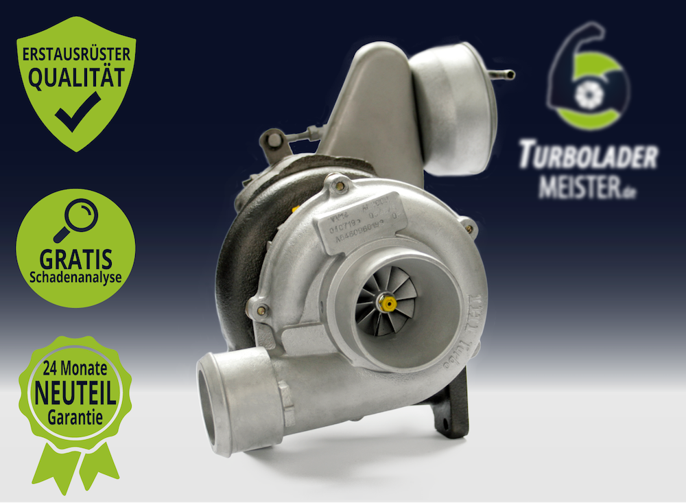 Original Turbolader für Mercedes Benz Sprinter, Viano, Vito - Garrett VV14