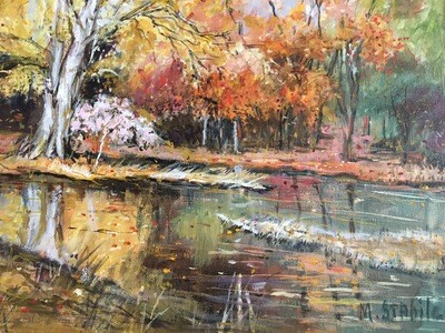 "Silver Birch in Fall" Painting (Raffle Ticket)