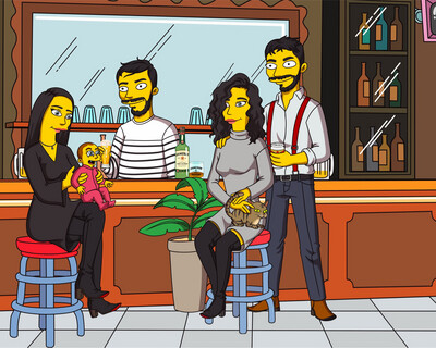 Yellow Custom Portraits (THE SIPMPSONS)