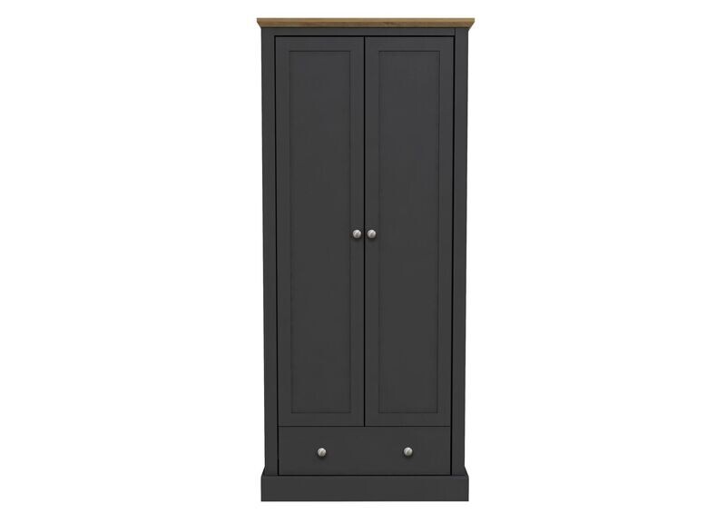 Devon 2Dr Wardrobe Charcoal