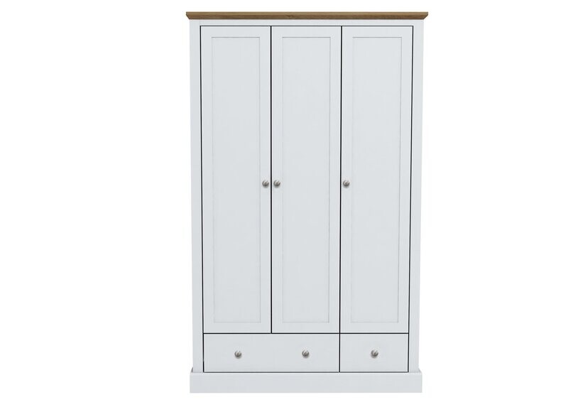Devon 3Dr Wardrobe White