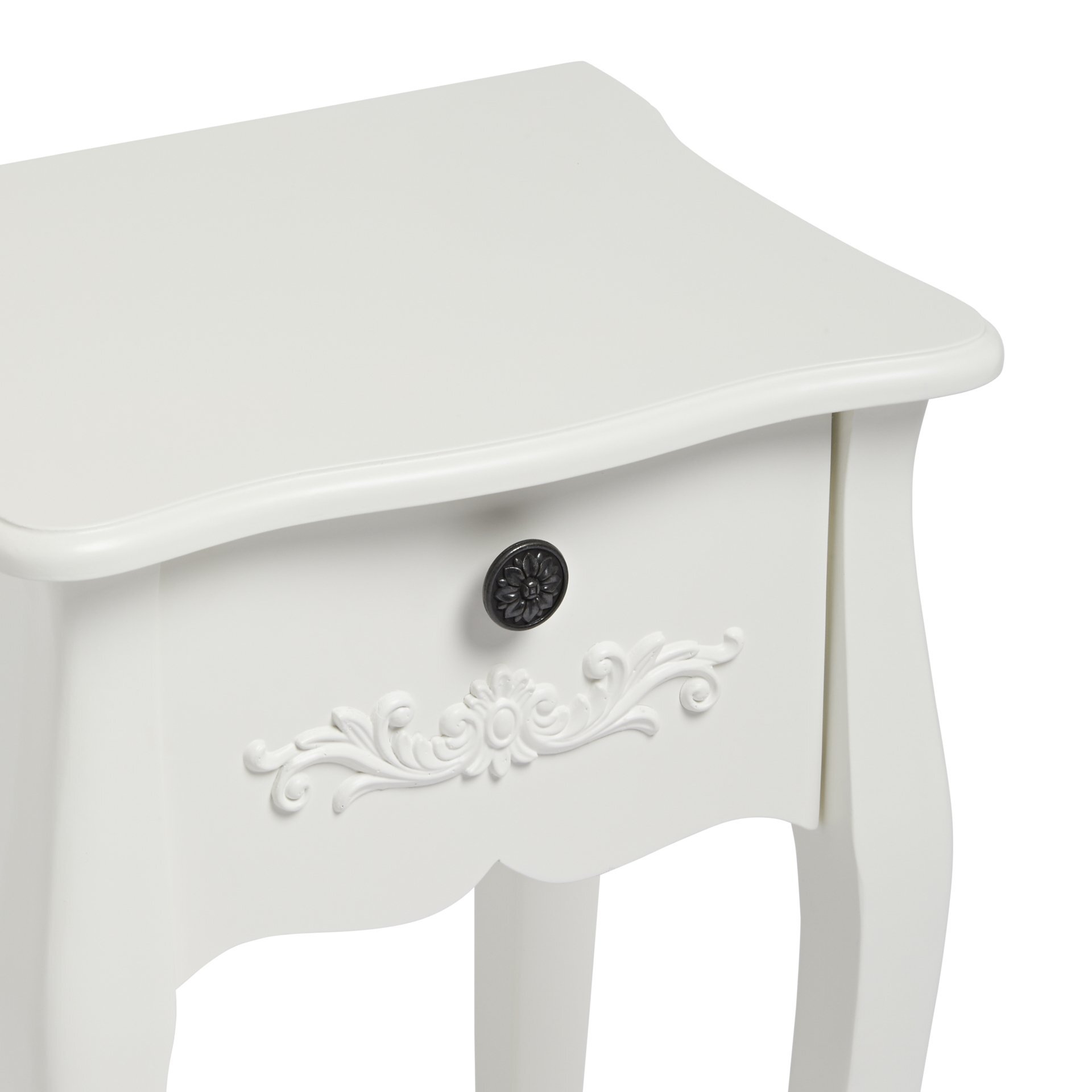 Antoinette 1 Drawer Nighstand White