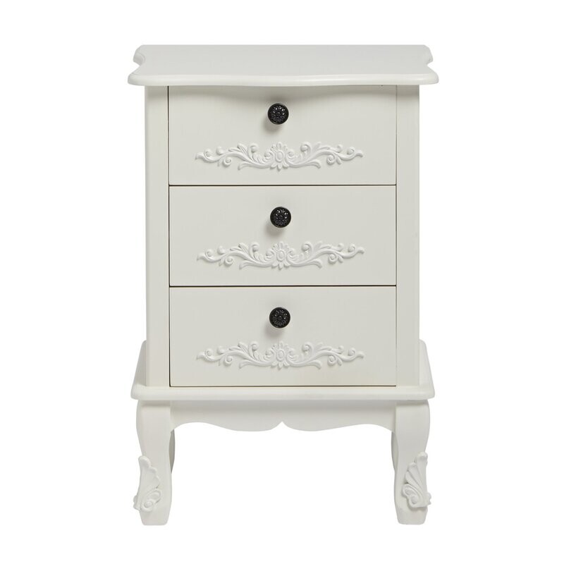 Antoinette 3 Drawer Chest White