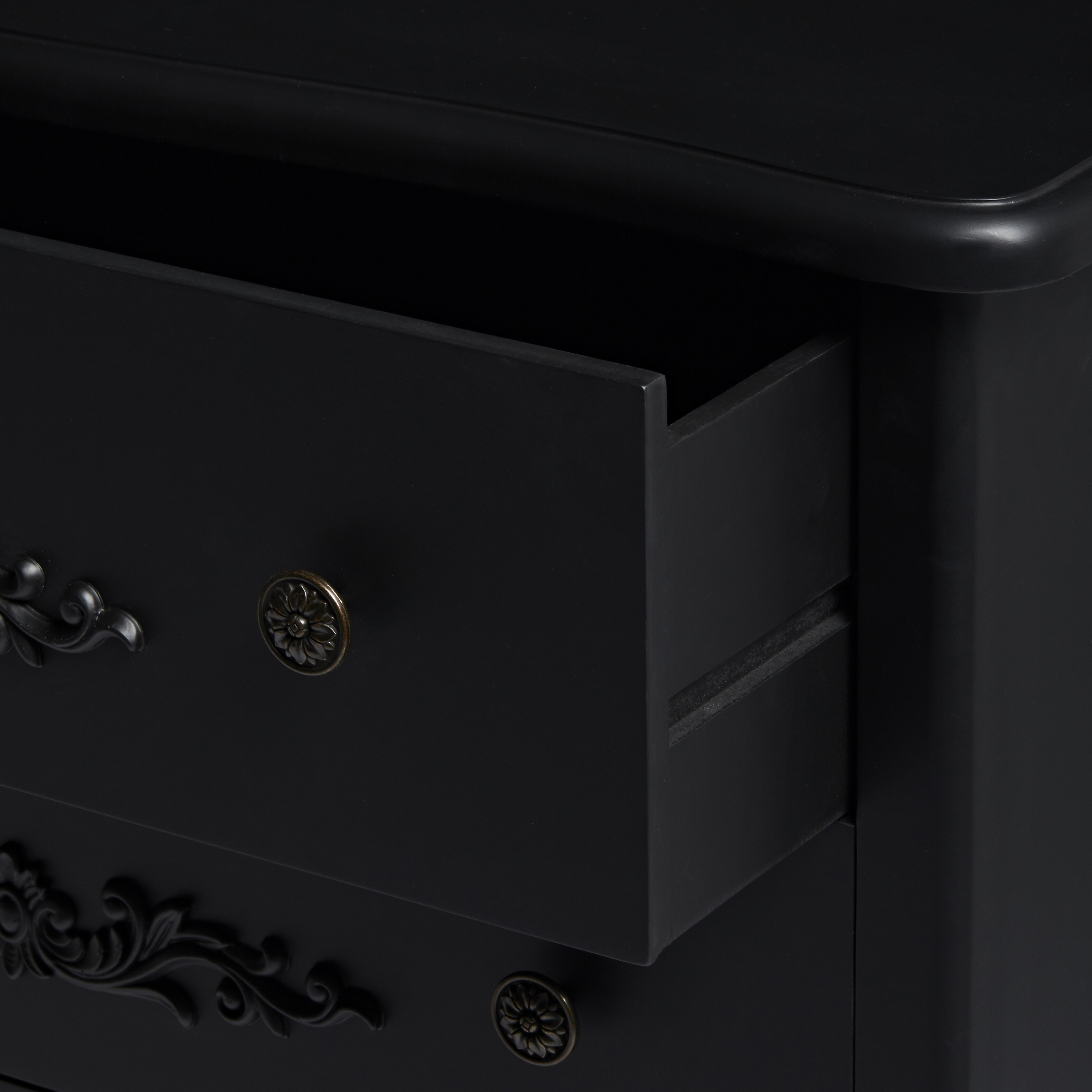 Antoinette 5 Drawer Chest Black