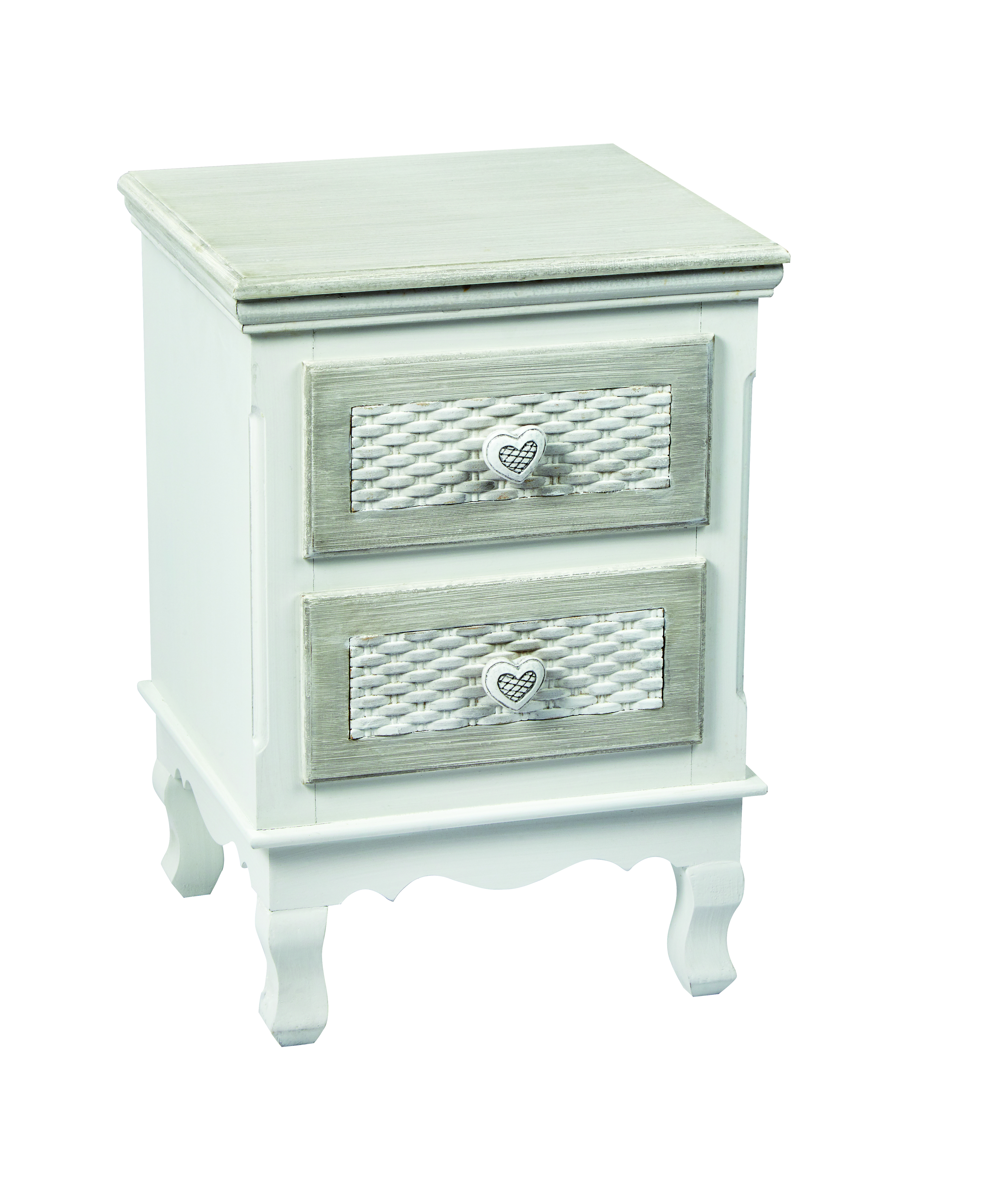 Brittany 2  Drawer Bedside Cabinet