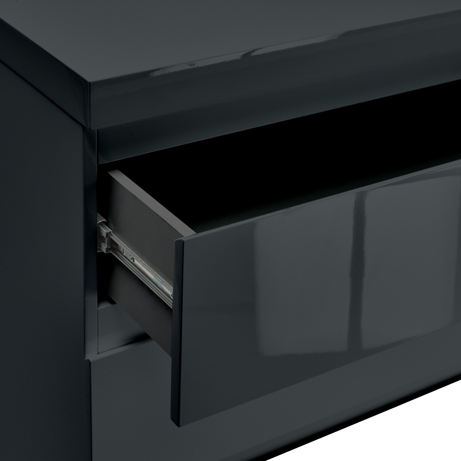 Puro Charcoal 2 Drawer Bedside