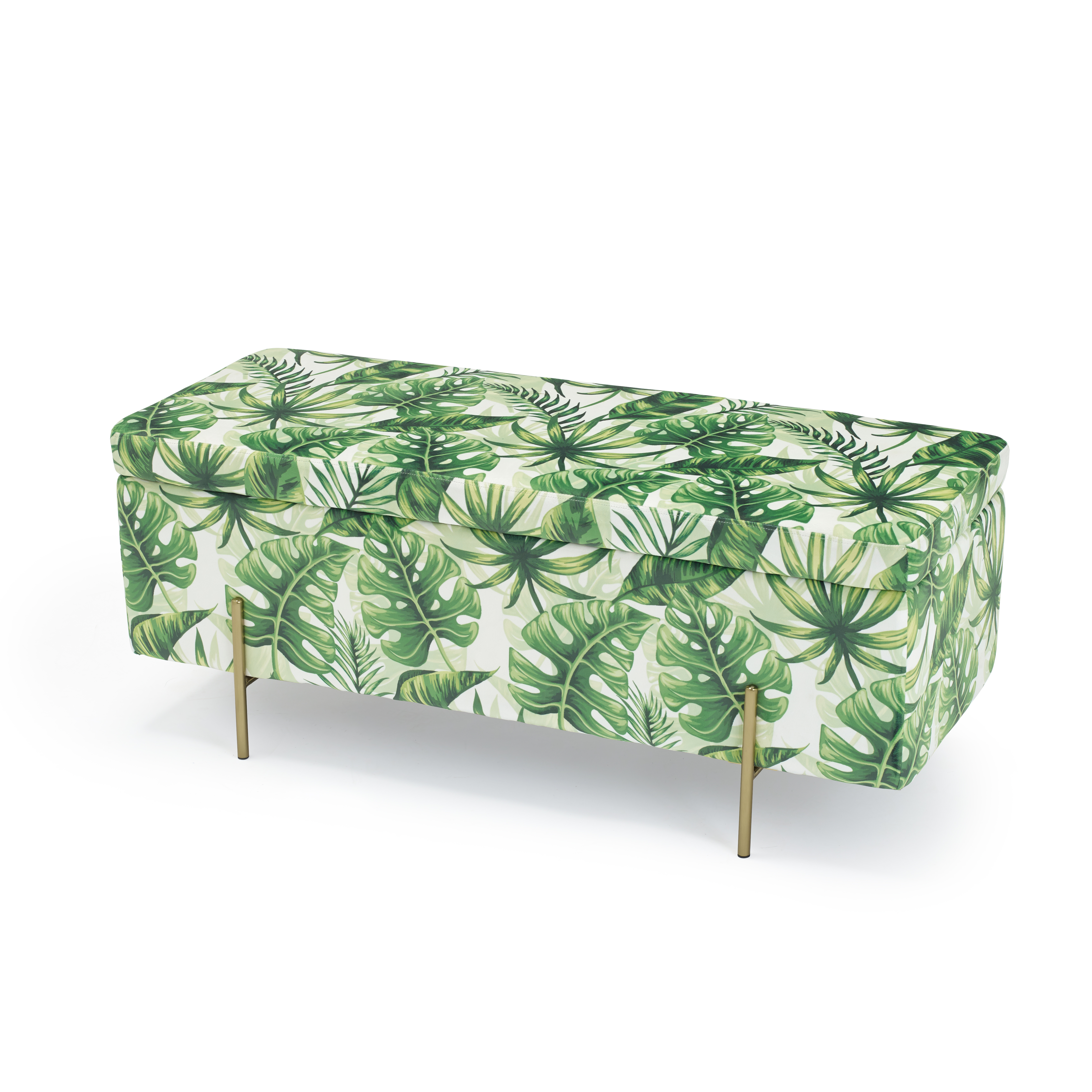 Lola Palm Tree Print Ottoman