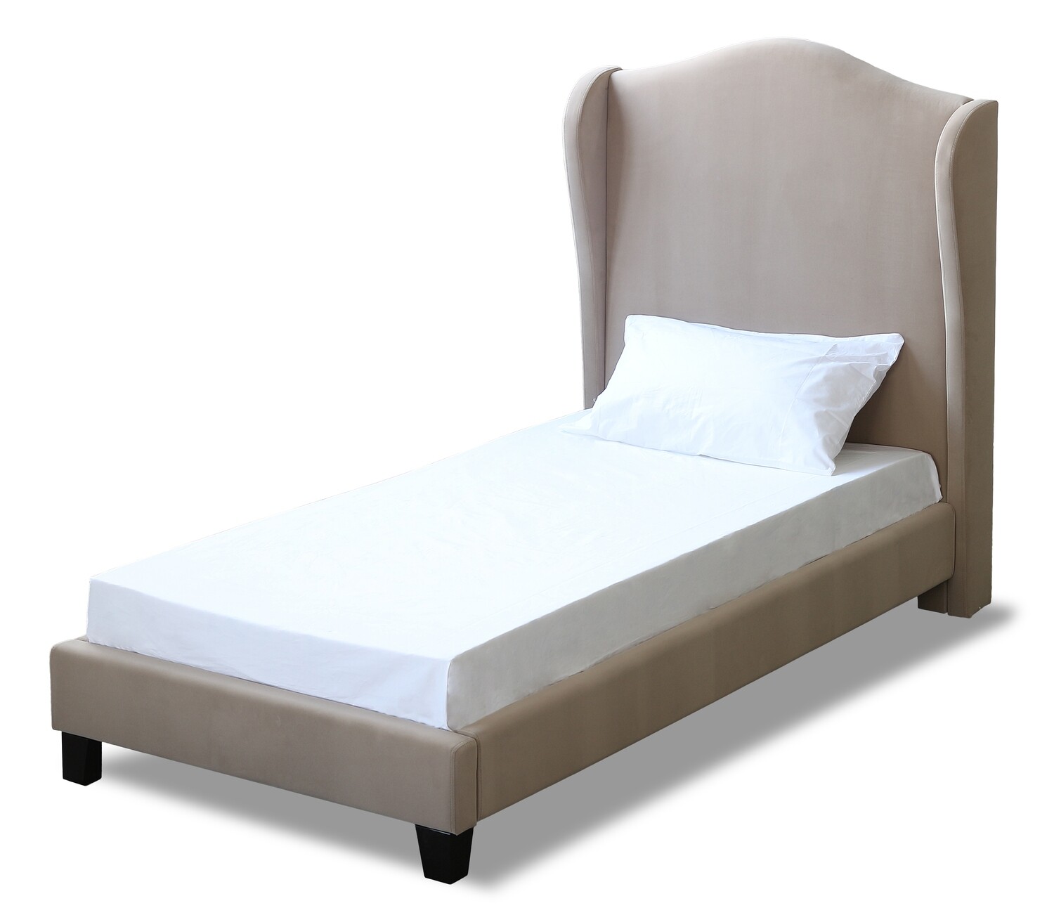 Chateaux Wing Bed Single Silver