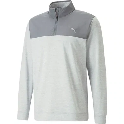 Puma Cloudspun Colourblock Golf 1/4 Zip Sweater Grey