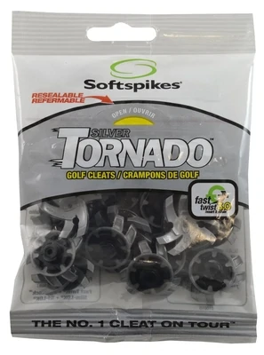 Softspikes Silver Tornado™ Golf Cleats Fast Twist® 3.0 Silver/Black