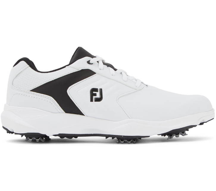 FootJoy eComfort Spiked Waterproof Golf Shoes White Black