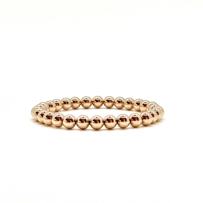 6MM ROSE GOLD FILLED BRACELET