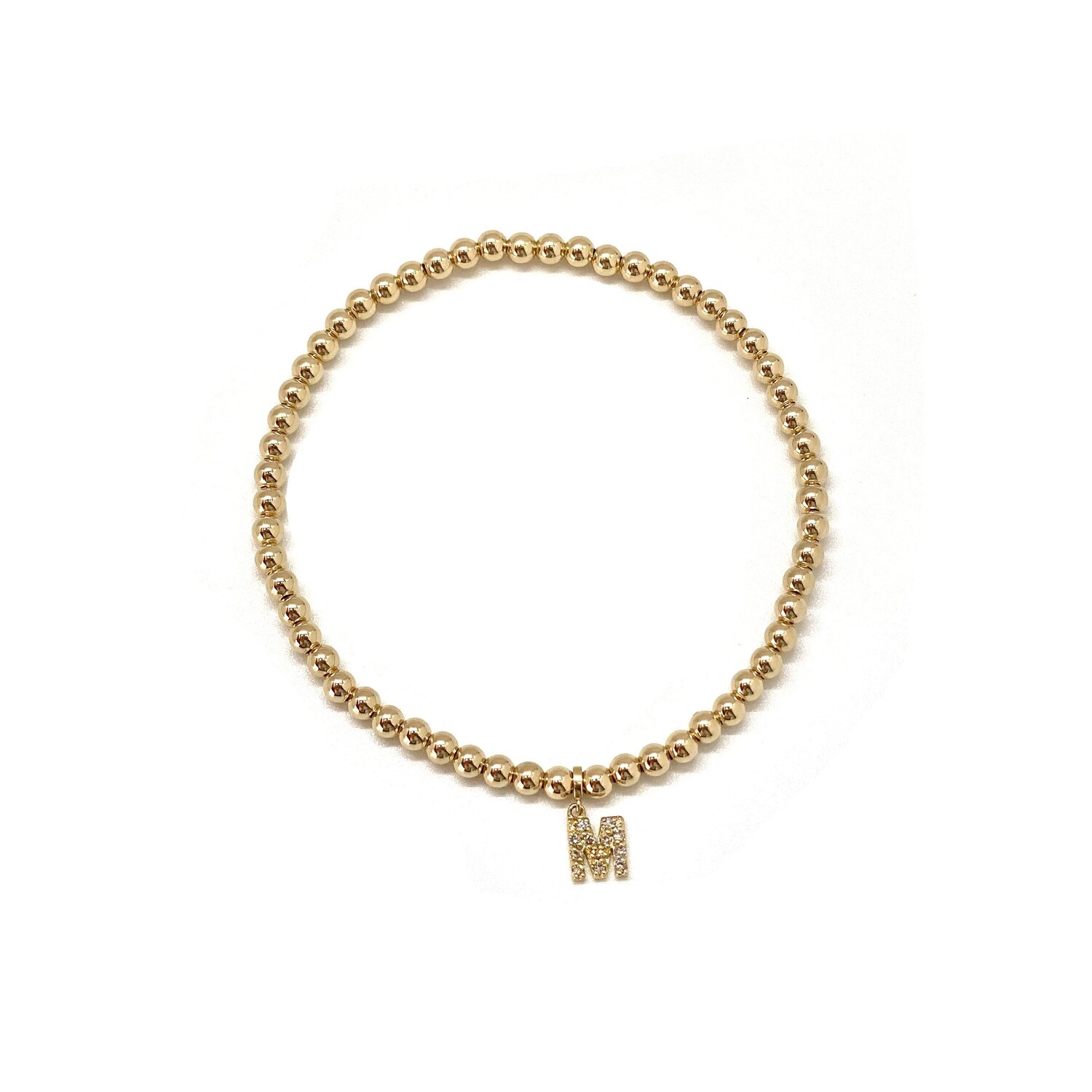 DIAMOND INITIAL CHARM BRACELET