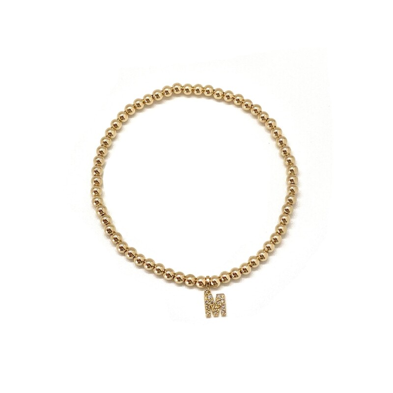 DIAMOND INITIAL CHARM BRACELET