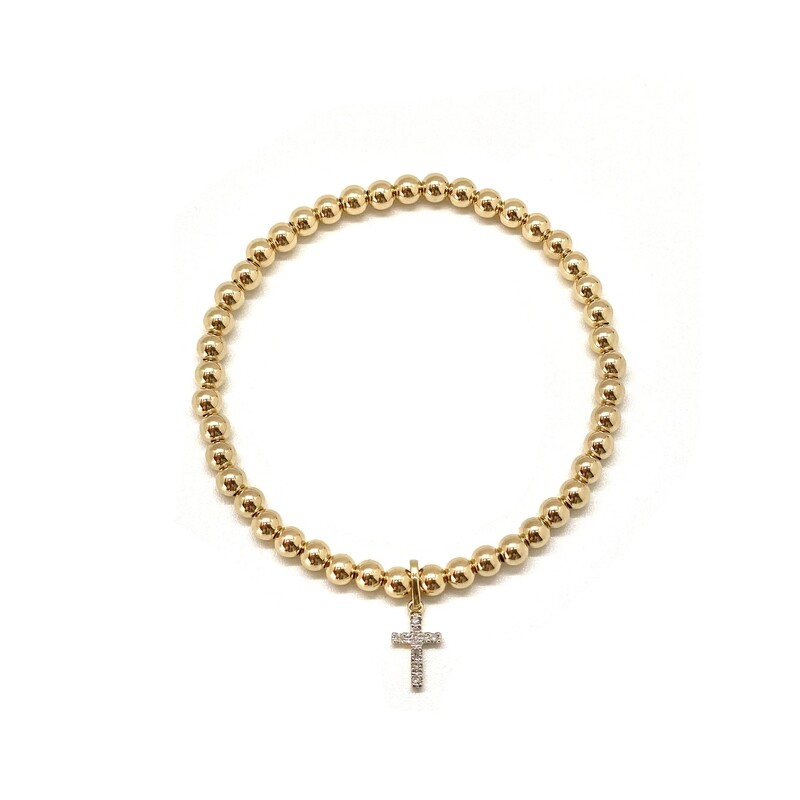 MEDIUM DIAMOND CROSS BRACELET