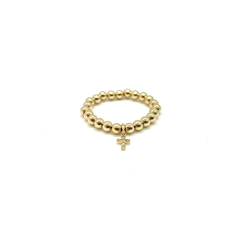 DIAMOND DAINTY CROSS RING