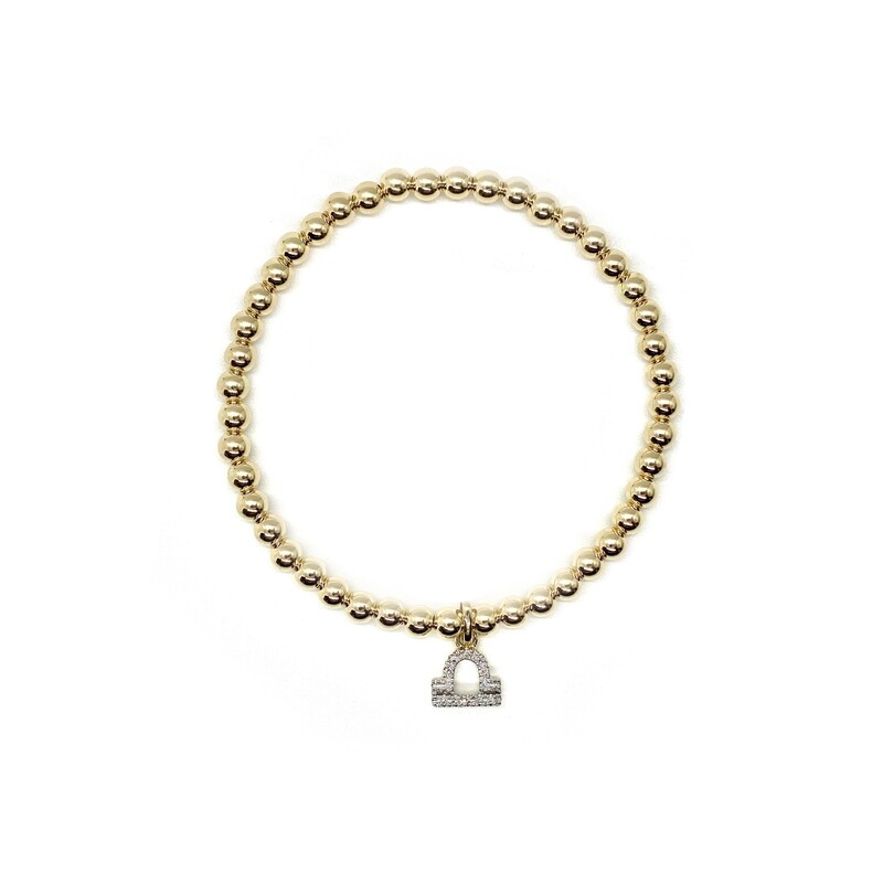 DIAMOND LIBRA CHARM BRACELET