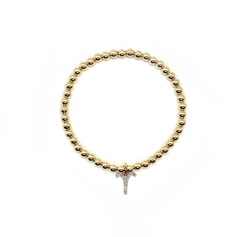 DIAMOND ARIES CHARM BRACELET