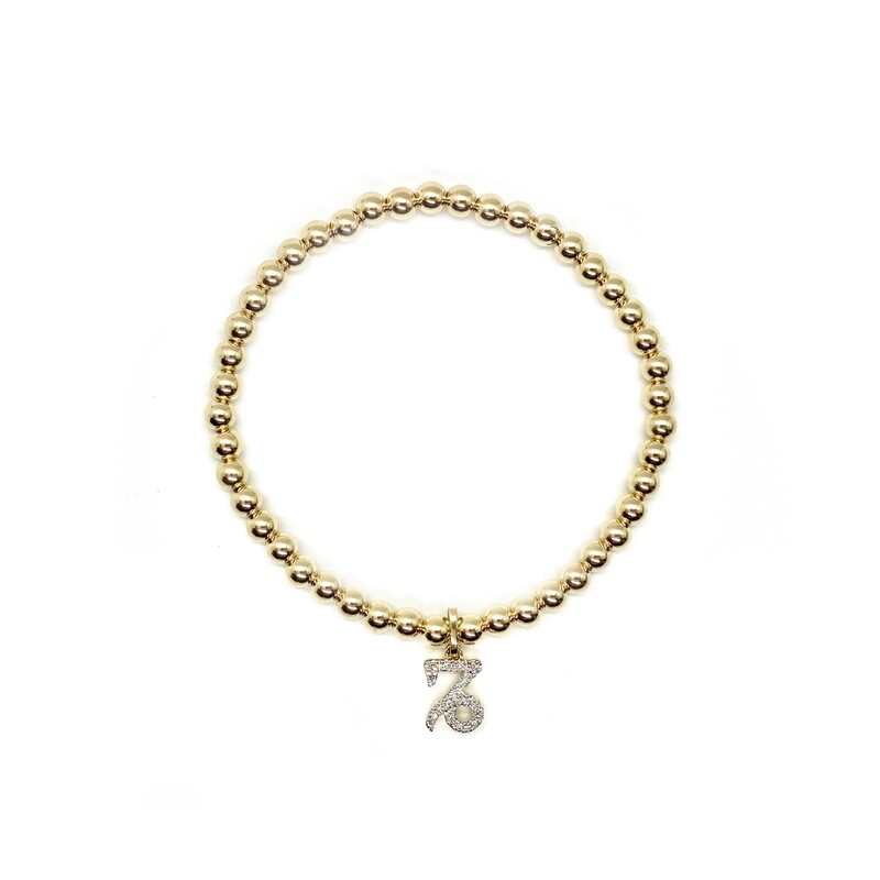 DIAMOND CAPRICORN CHARM BRACELET