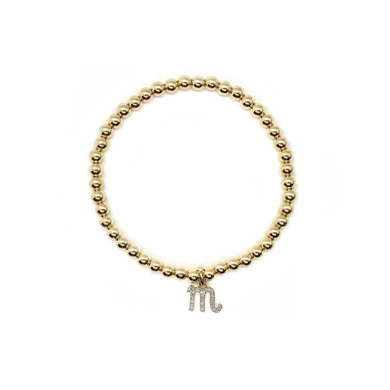 DIAMOND SCORPIO CHARM BRACELET