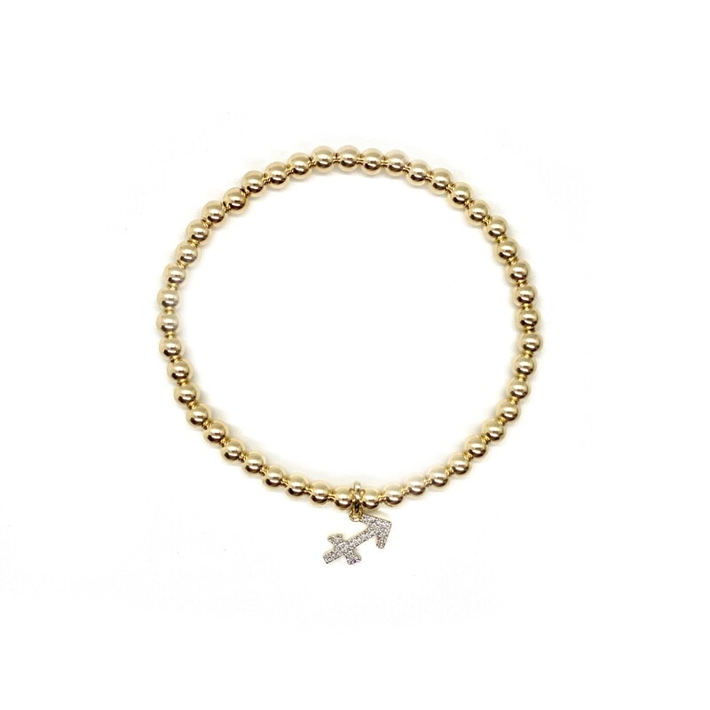 DIAMOND SAGITTARIUS CHARM BRACELET