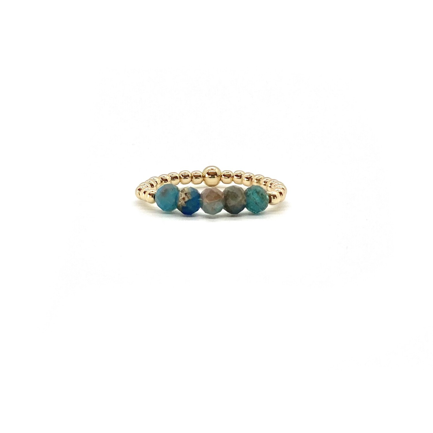 2MM GOLD FILLED RING WITH APATITE