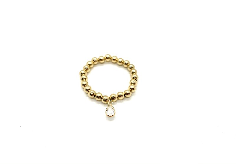 TEARDROP BEADED RING