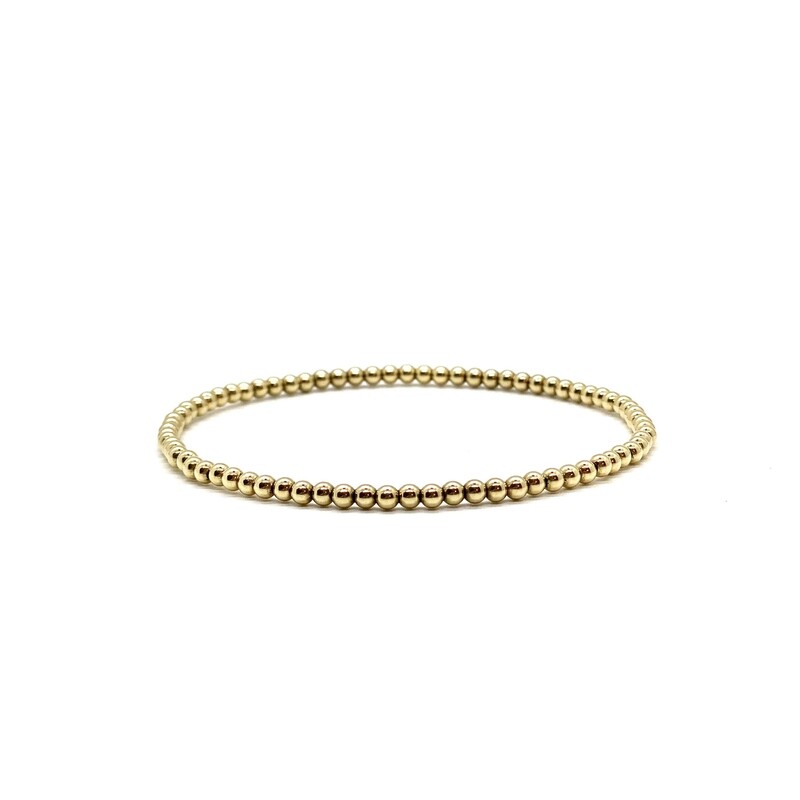 3MM GOLD FILLED BEADED ANKLET