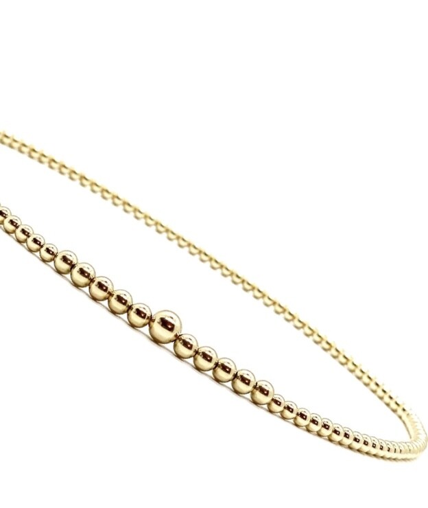 3MM GOLD FILLED GRADUATED NECKLACE