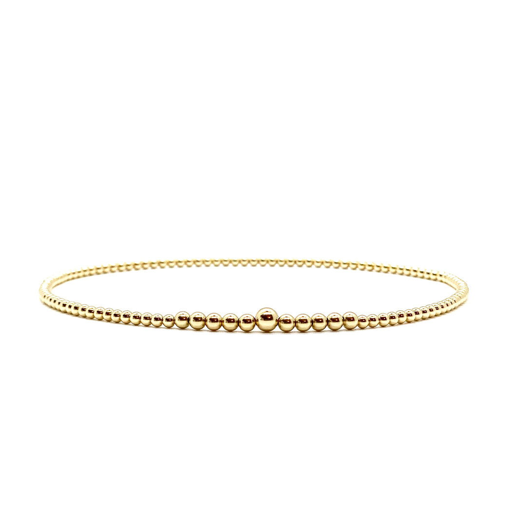 3MM GOLD FILLED GRADUATED NECKLACE