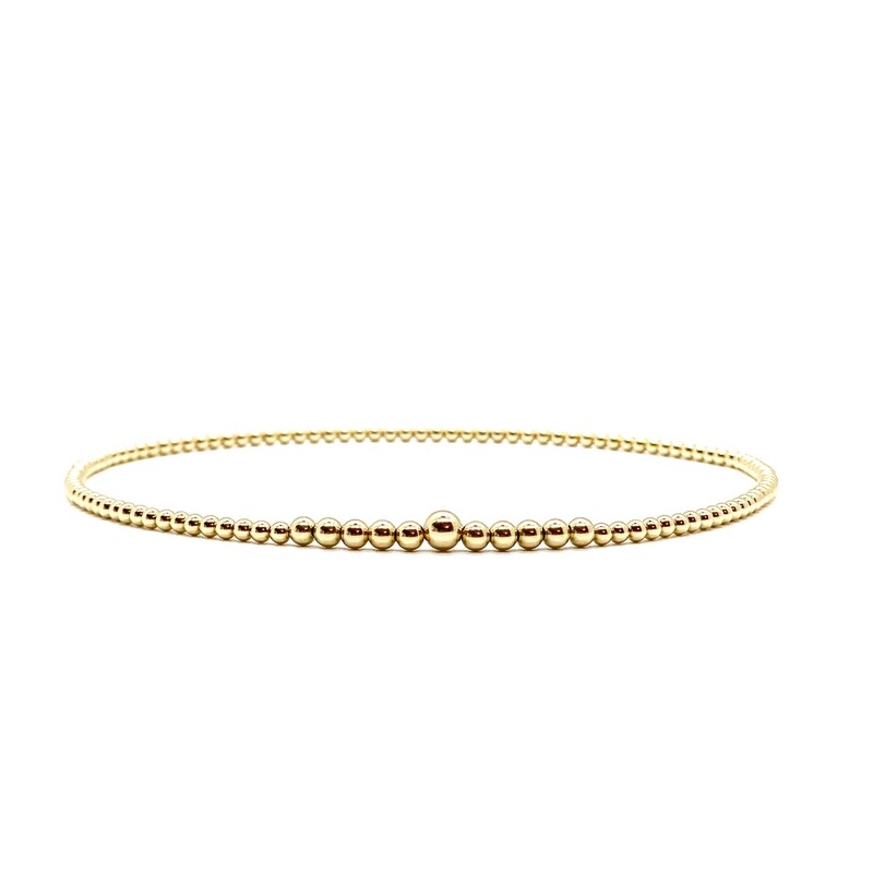 3MM GOLD FILLED GRADUATED NECKLACE
