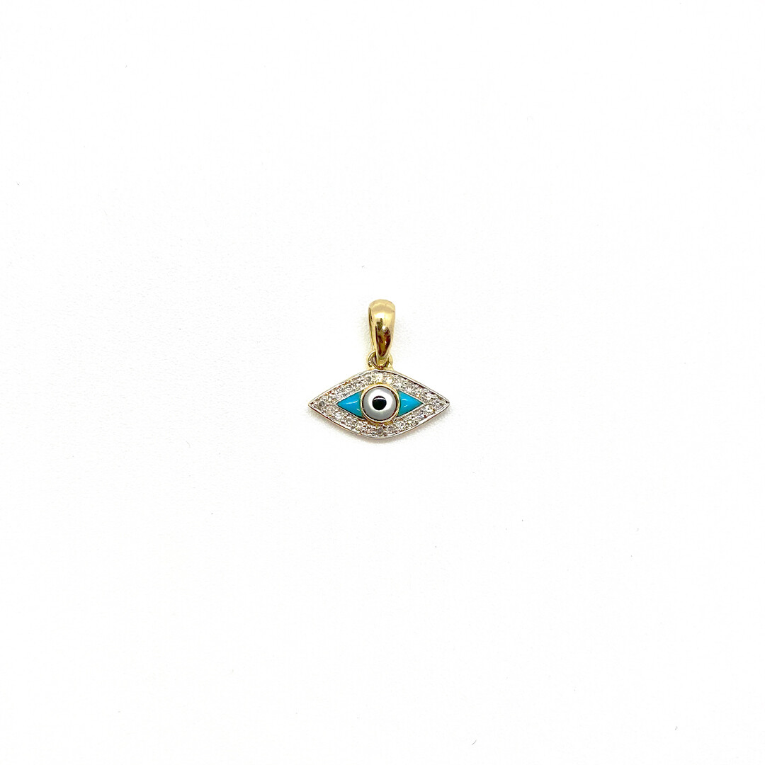 DIAMOND EVIL EYE CHARM