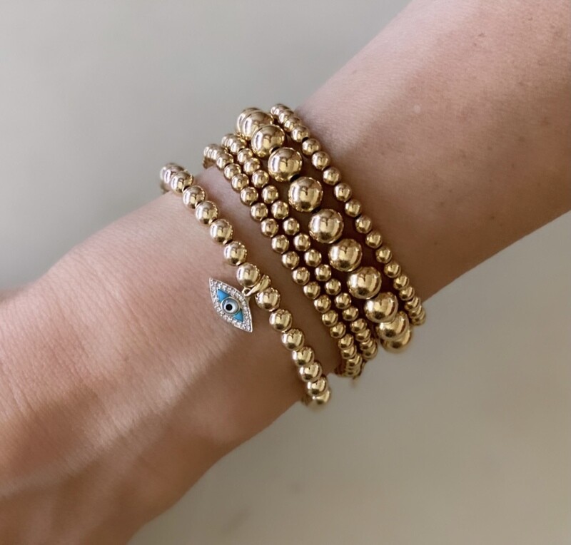 TURQUOISE DIAMOND EVIL EYE BRACELET