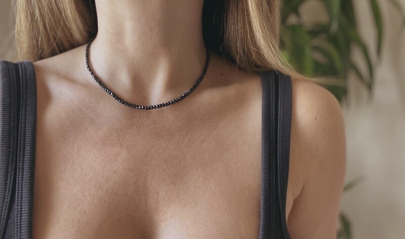 BLACK FACETED