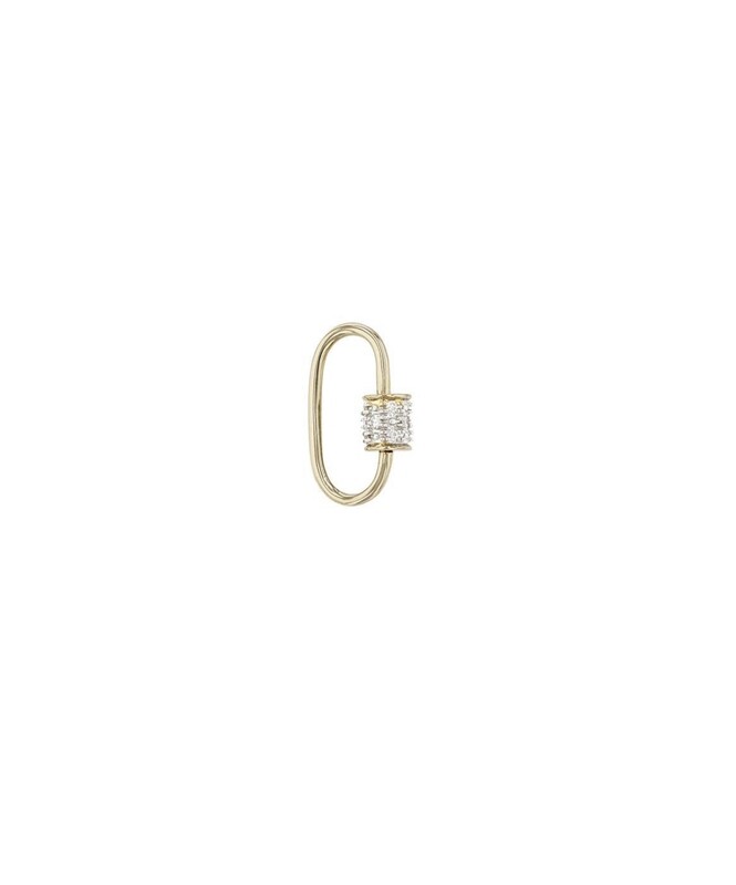 14K DIAMOND CARABINER CLASP