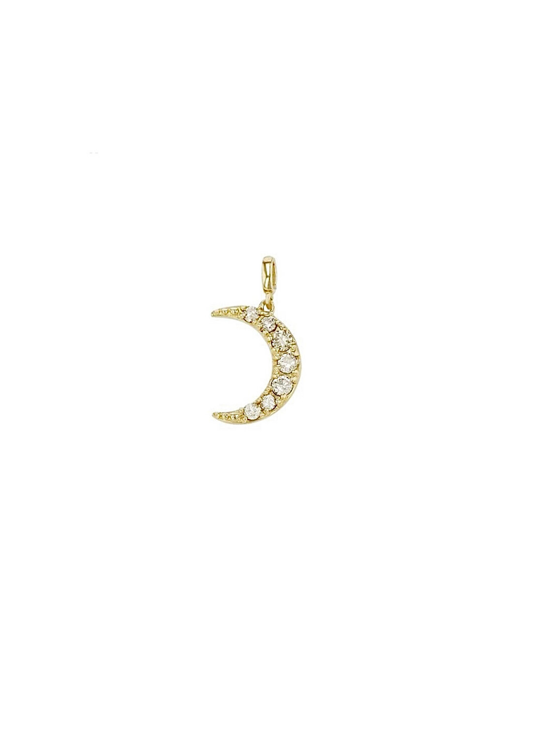 14K DIAMOND CRESCENT MOON CHARM