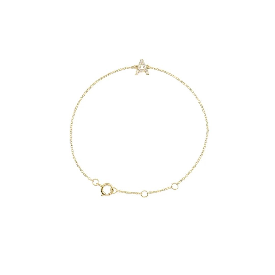 DIAMOND INITIAL BRACELET
