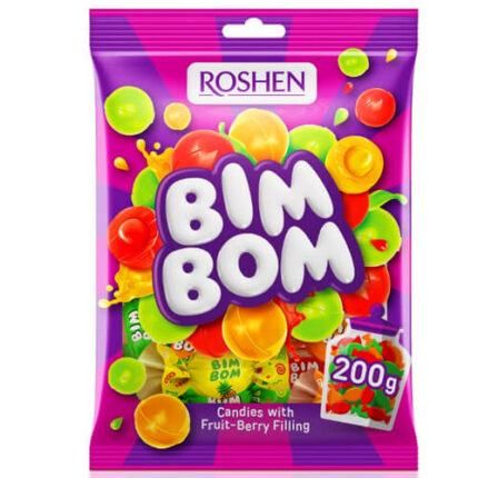 Καραμέλες Roshen με γεύση Φρούτων 200gr