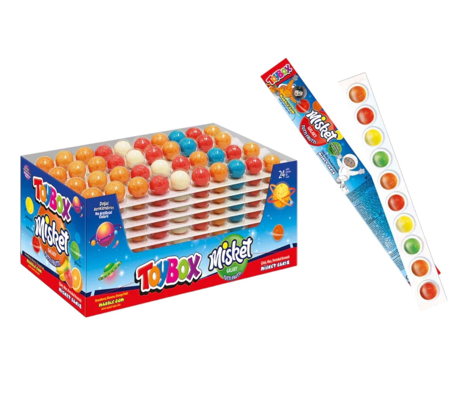 TOY BOX GALAXY MISKET TUTTI FRUTTI 23GR 24TEM