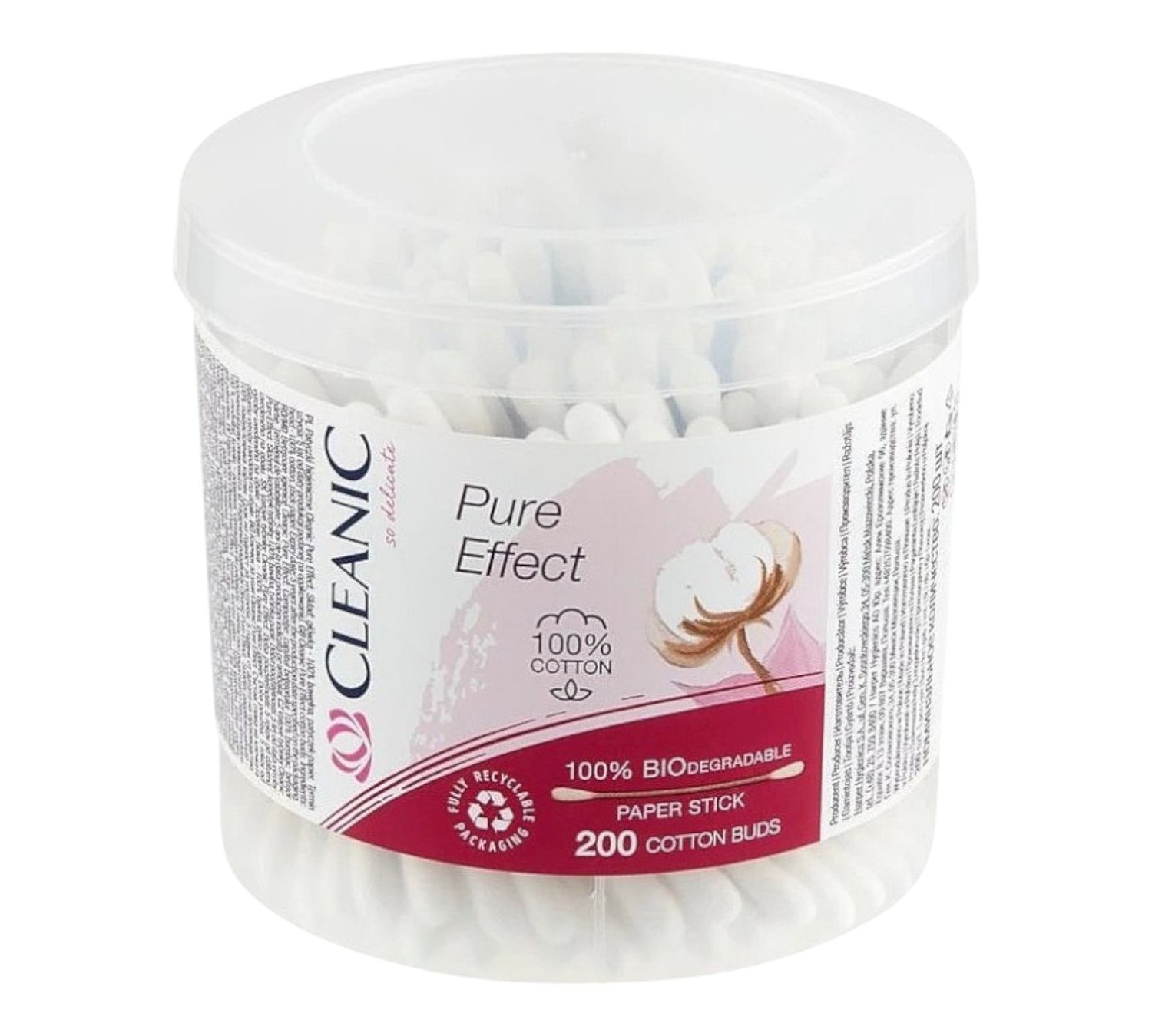 Cleanic Cotton Μπατονέτες 100pcs Pure Effects 48/κιβ