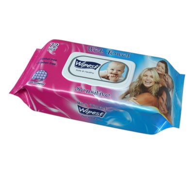 Wipest Μωρομάντηλα 72pcs Sensitive Blue