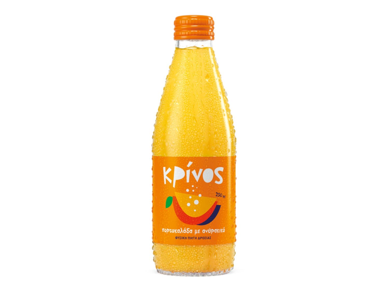 Πορτοκαλάδα με Ανθρακικό Κρίνος 250ml 12 τεμ/κιβ