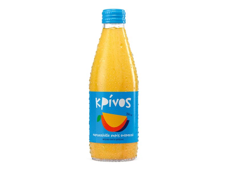 Πορτοκαλάδα χωρίς ανθρακικό &quot;Κρίνος&quot; 250ml 12τεμ/κιβ