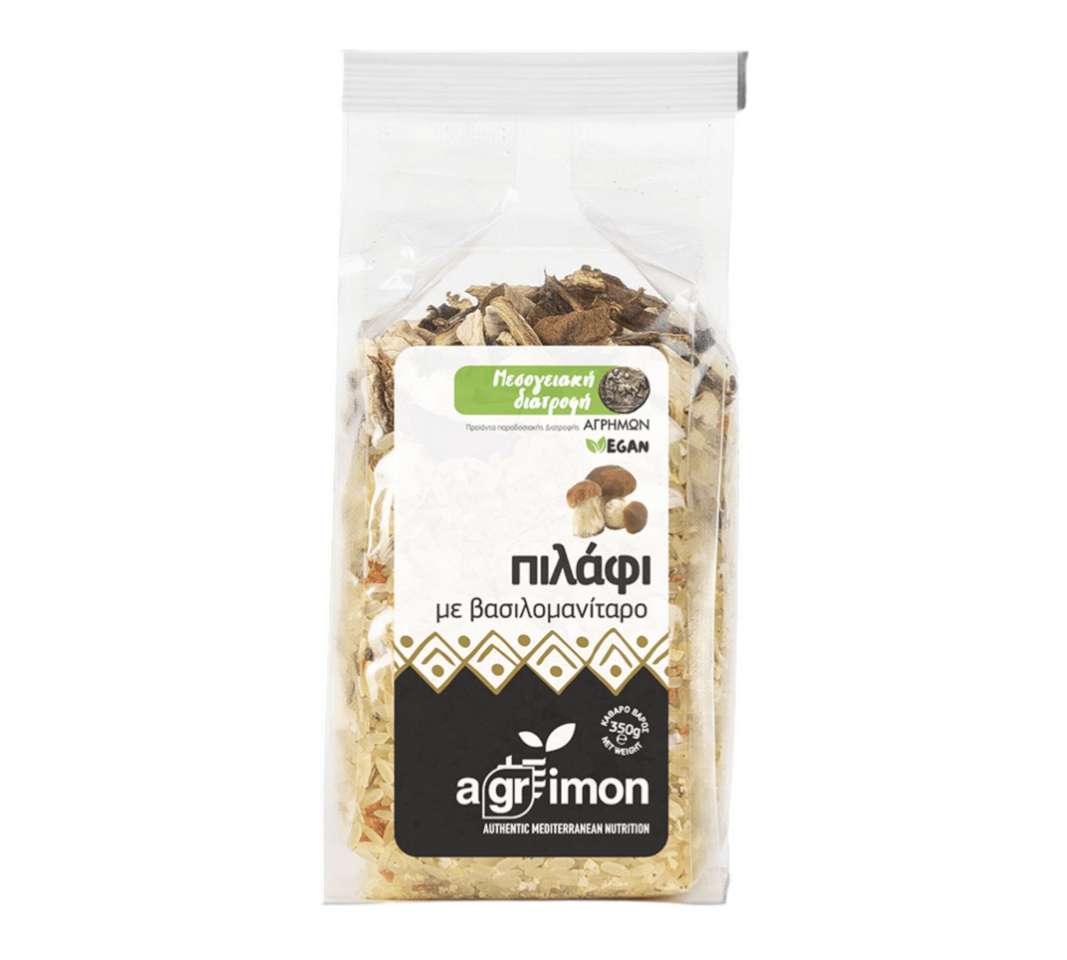 Πιλάφι με Αγριο Βασιλομανίταρο 350γρ 8τεμ/κιβ